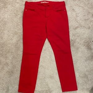 Old Navy Red Sweet heart skinny jeans